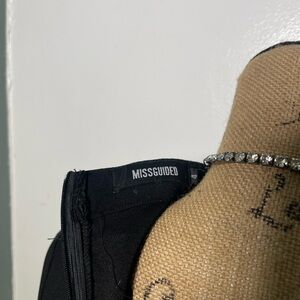 Missguided Black Zip-Up Top